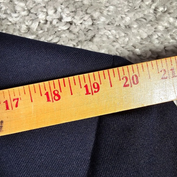 LL Bean Blazer Mens 44L Blue Polyester 2 Button Inside Zipper Pocket Vintage - Picture 15 of 16